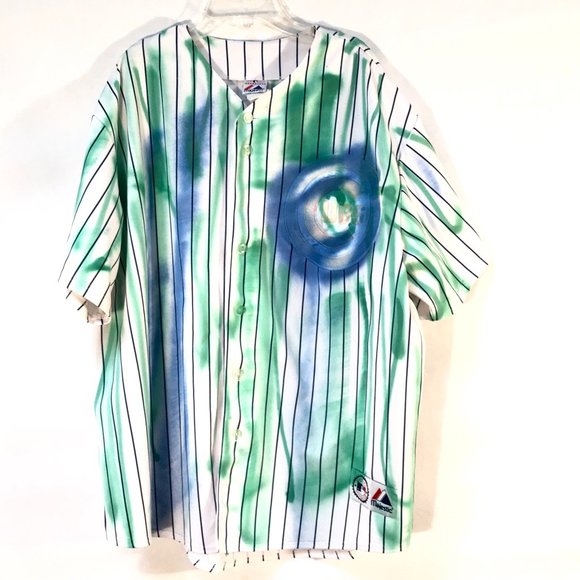 Majestic Other - CHICAGO CUBS Majestic Tie Dye Baseball Jersey 3xl